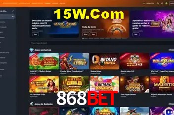 Interface moderna da plataforma 868Bet